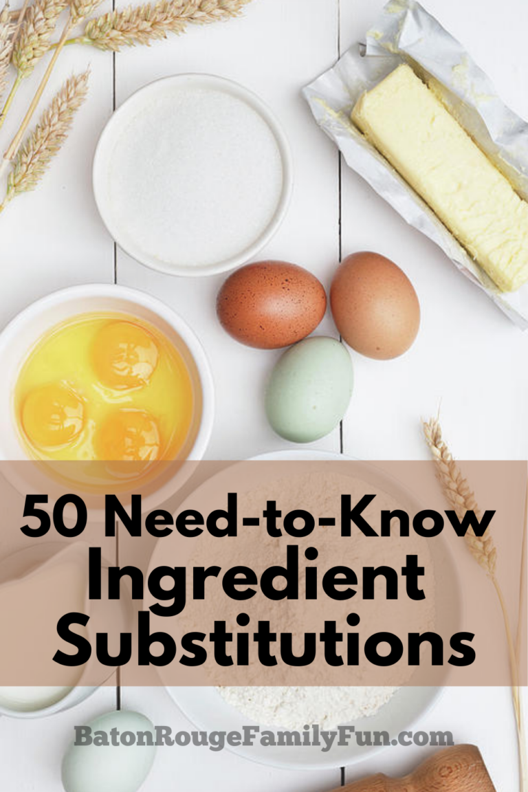 50 Need To Know Ingredient Substitutions Printable 4379