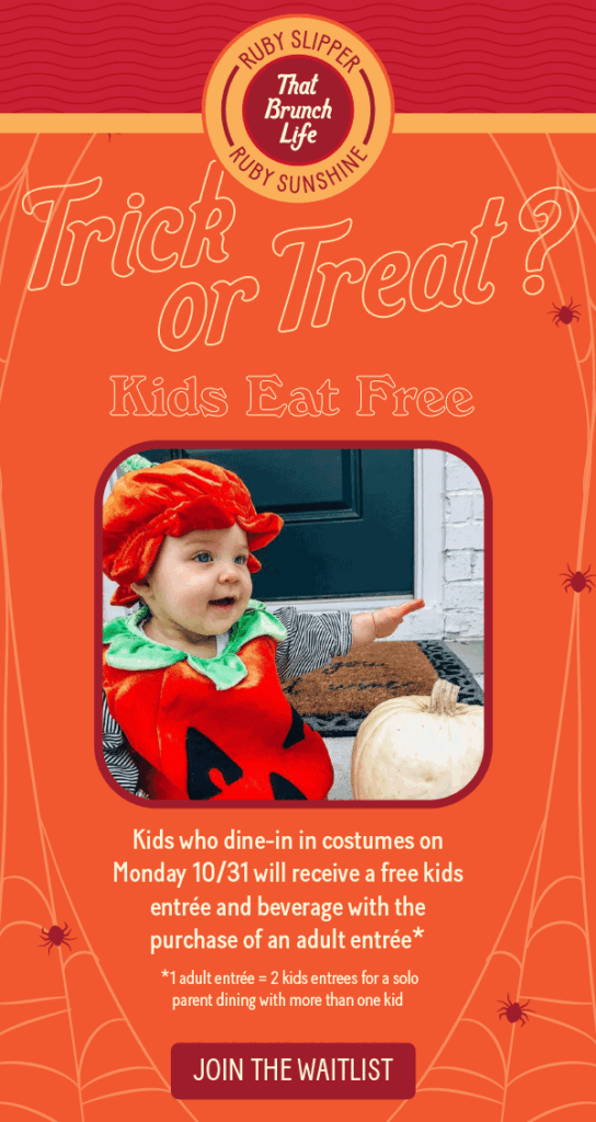 Kids Eat Free Halloween Edition Baton Rouge & Beyond