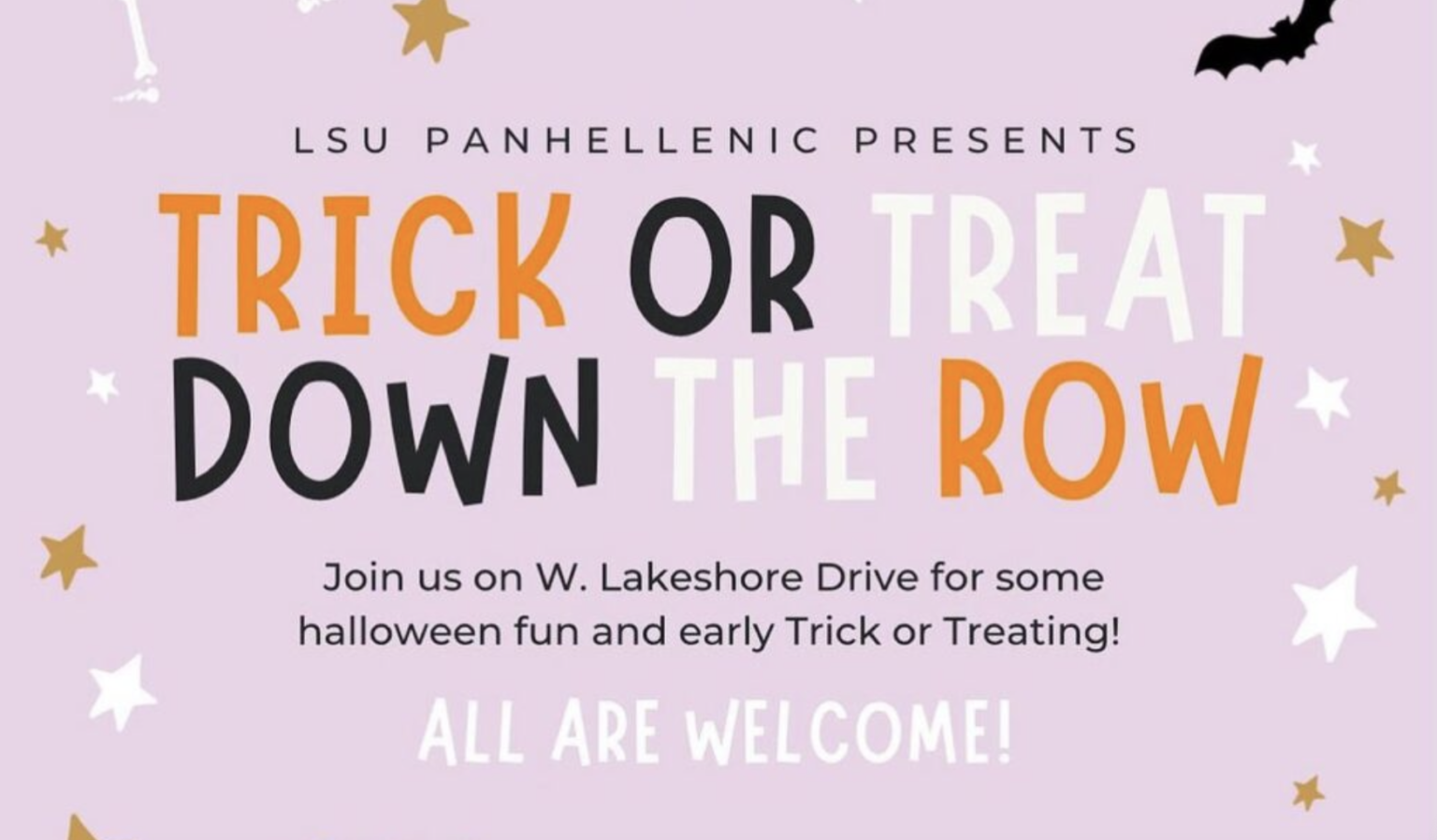 Trick or Treat Down the Row LSU Campus